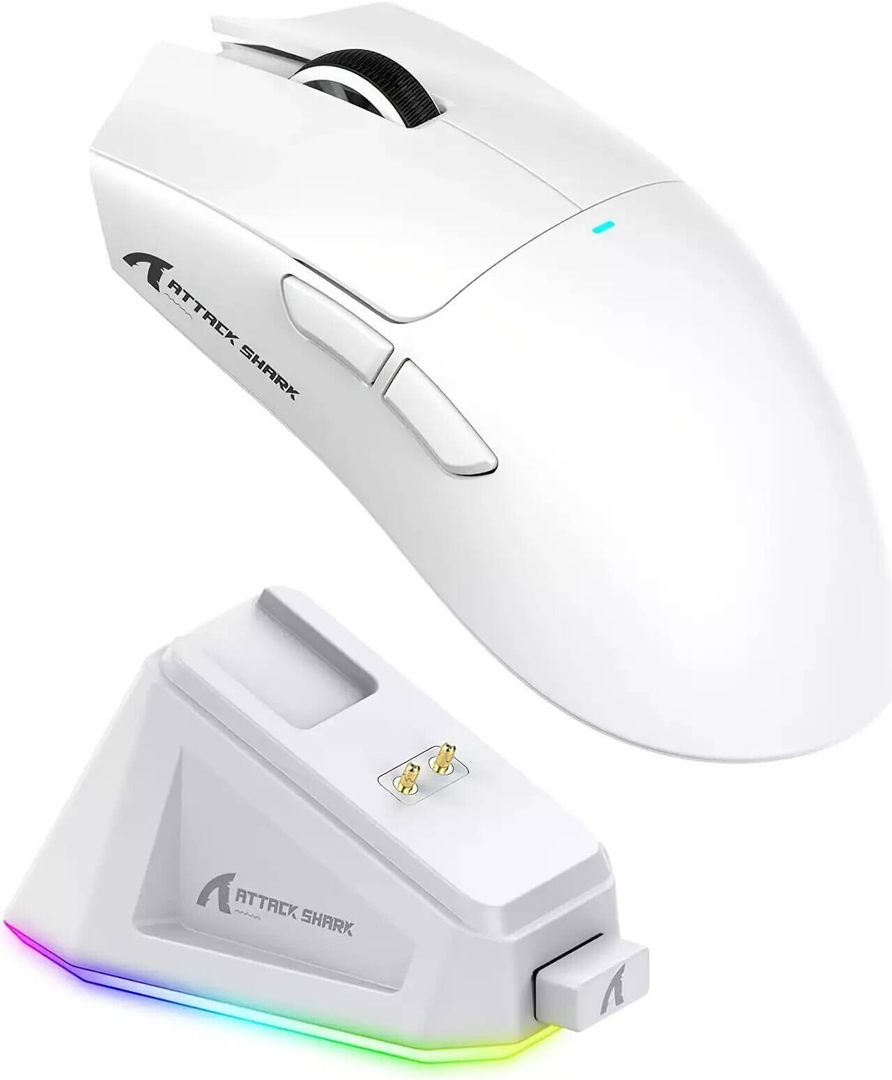 0b9b47f3cf555705789f8cd400c88611-hi Attack Shark X11 Wireless + Bluetooth Gaming Mouse (White) - الصورة 1