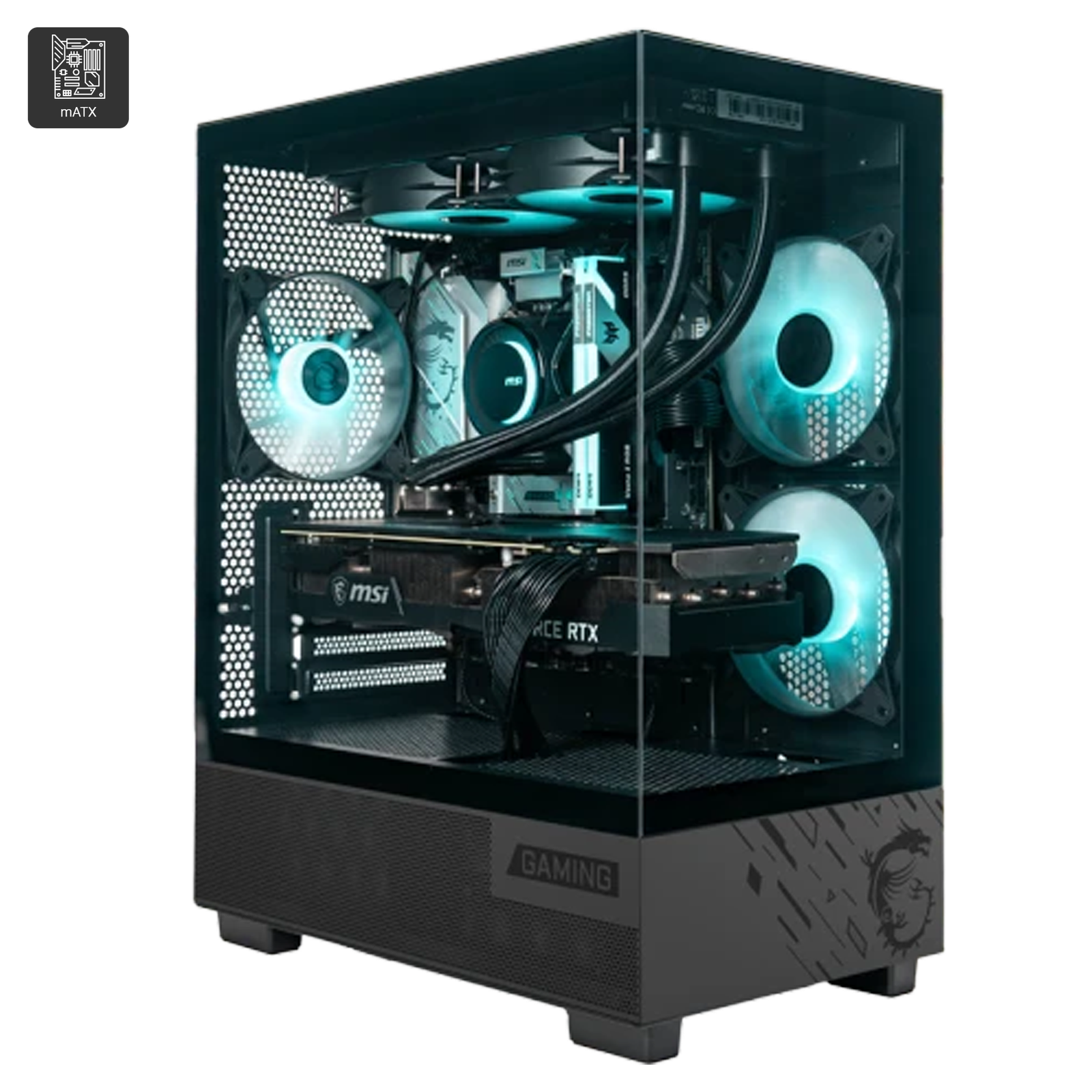1_555fe12575 MSI PAG PANO M110L Case PC Gaming – Black - الصورة 1