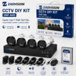 ZAD VISION 2mp 4CH 4 IN 1 Camera KIT no full color no full audio