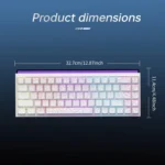 ⁦Ajazz NK68- Red Switch - Side engravedcontour white- mixed light- DIY wired version⁩ - الصورة ⁦3⁩