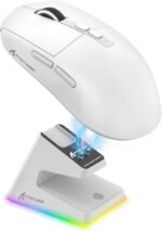 ⁦ATTACK SHARK V6 Wireless Gaming Mouse - White⁩ - الصورة ⁦3⁩