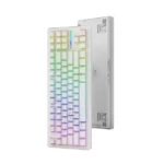 ⁦Attack Shark M87 Pro V2 Tri-Mode Gaming Keyboard – White Contour⁩ - الصورة ⁦2⁩