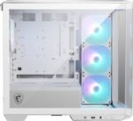 ⁦MSI MAG PANO M100L PZ White Micro-ATX PC Case - Micro ATX Capacity, GPU Support Stand, Level Indicator, Dust Filter, 33 mm Cable Management Room, USB Type-C (20Gbps)⁩ - الصورة ⁦4⁩