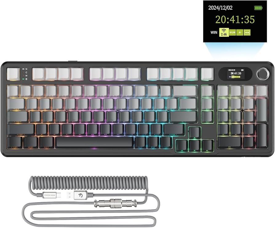 61YYnZa-lAL._AC_UF894,1000_QL80_ ATTACK SHARK X98PRO Wireless Mechanical Keyboard - Moonlit Night - الصورة 1