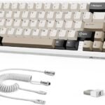 Attack Shark X66 Wireless + Bleutooth RGB Gaming Keyboard (Cheese White)