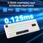 ⁦ATTACK SHARK X65 HE 60% Wired Magnetic Keyboard - White⁩ - الصورة ⁦4⁩