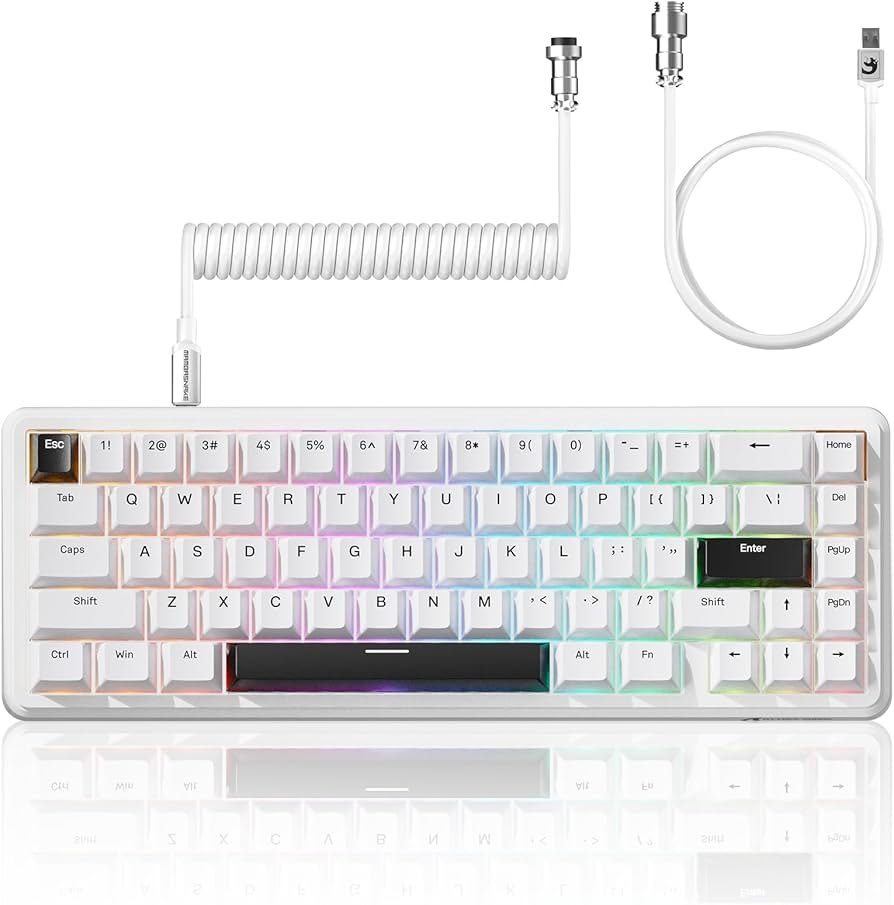 716cjLdkrLL._AC_UF894,1000_QL80_ ATTACK SHARK X65 HE 60% Wired Magnetic Keyboard - White - الصورة 1