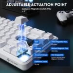 ⁦ATTACK SHARK X65 HE 60% Wired Magnetic Keyboard - White⁩ - الصورة ⁦3⁩