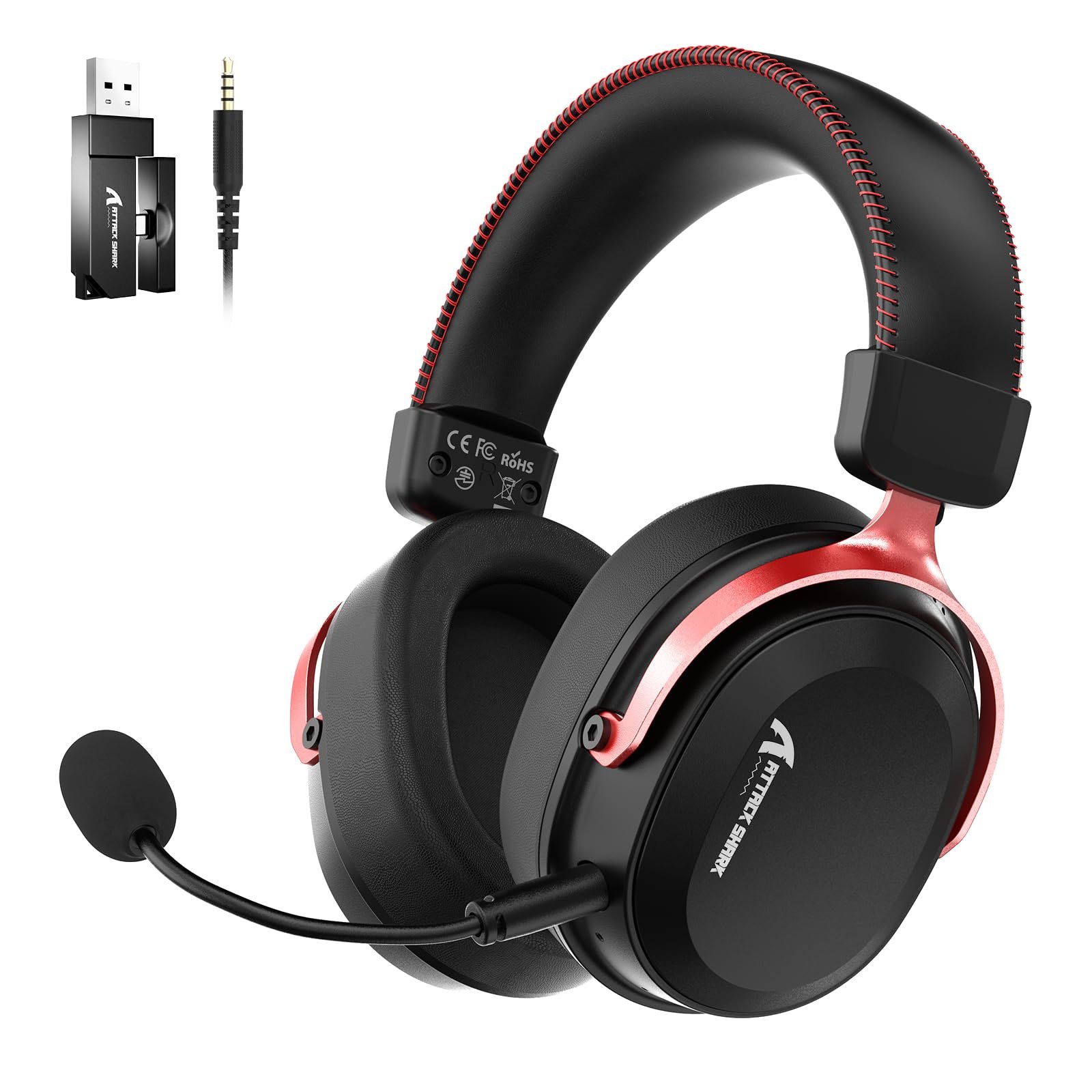 71QKMNkKEIL ATTACK SHARK L30PRO Wireless Gaming Headset - Black - الصورة 1
