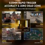 ⁦ATTACK SHARK X65 HE Magnetic Switch Rapid Trigger Keyboard - Black⁩ - الصورة ⁦6⁩
