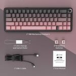 ⁦ATTACK SHARK X66 Wireless Mechanical Keyboard with Side Printed PBT Keycaps⁩ - الصورة ⁦5⁩