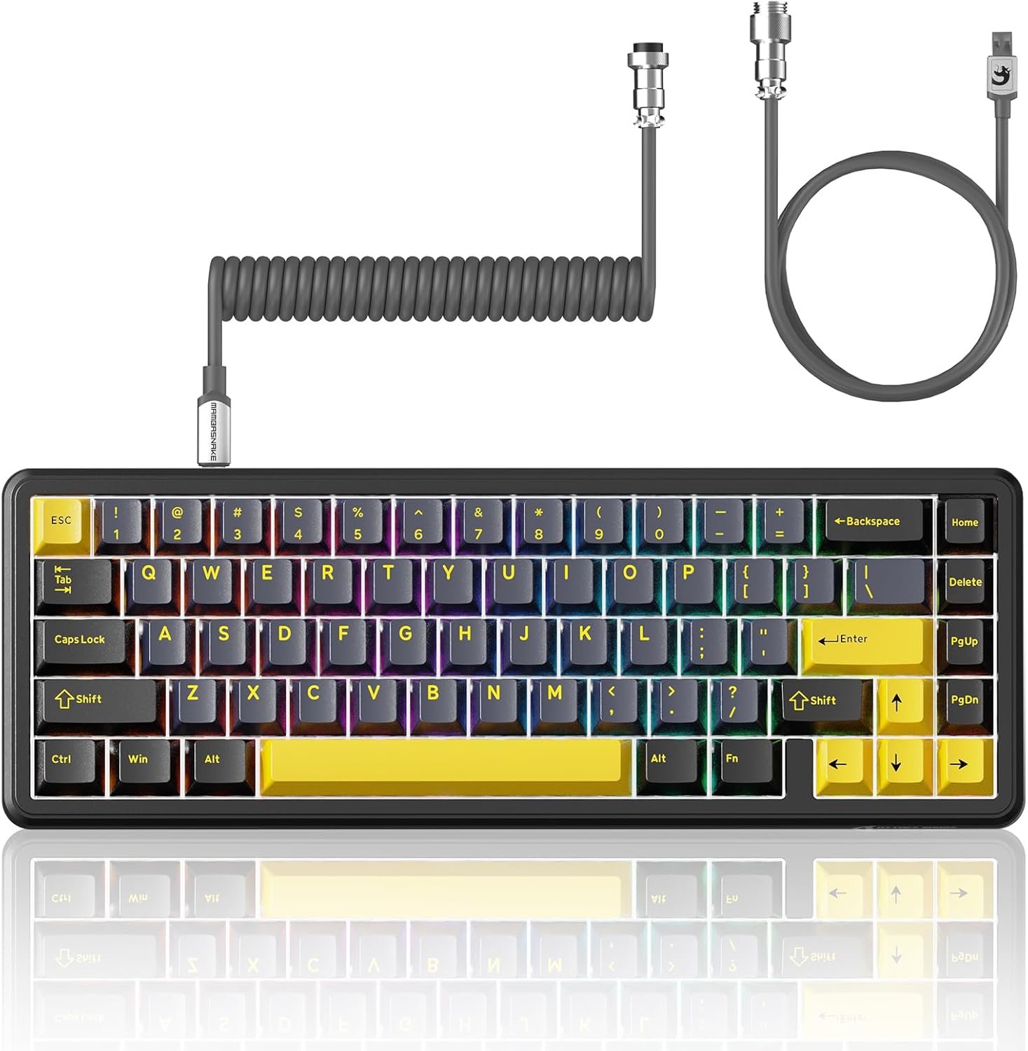 71zA1YrFjpL._AC_SL1500_ ATTACK SHARK X65 HE Magnetic Switch Rapid Trigger Keyboard - Black - الصورة 1
