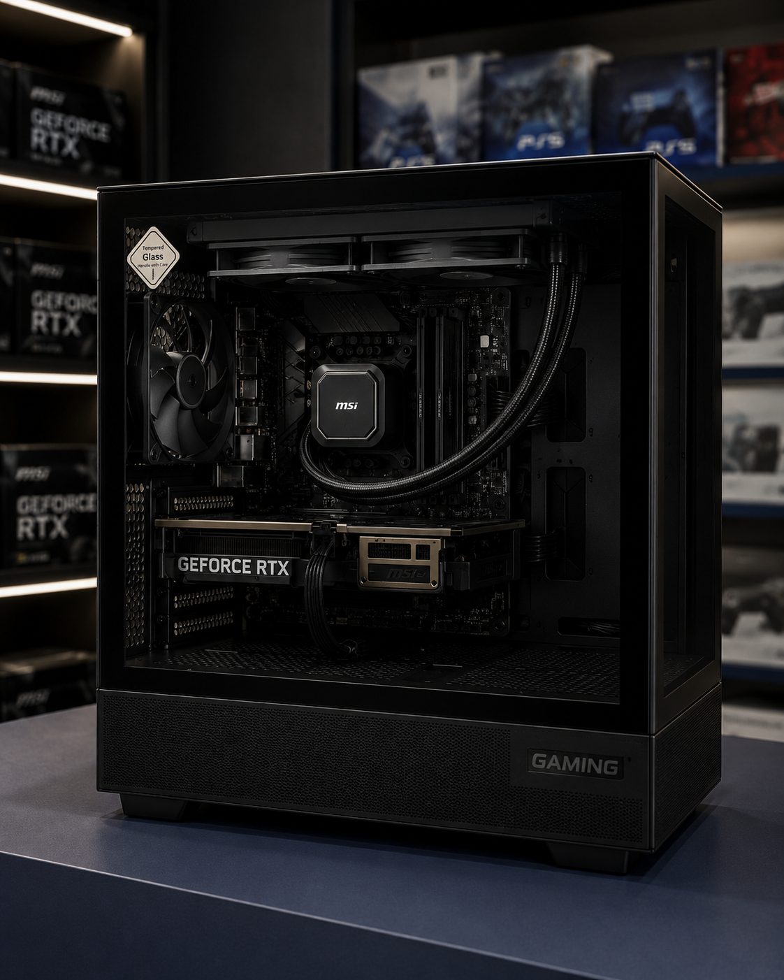 9721F53D-EB94-463C-923A-2A78FB6680C1 BUILD 05 | AMD Ryzen 7 5700X3D + MSI RTX 5060 Ti | Black Theme - الصورة 1