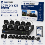 ZAD VISION 5mp 8CH 4 full Color with audio 4 IN 1 Camera KIT 8 pcs bullet