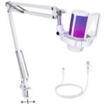 (Maono MIC DM2 WIRED with stand (White