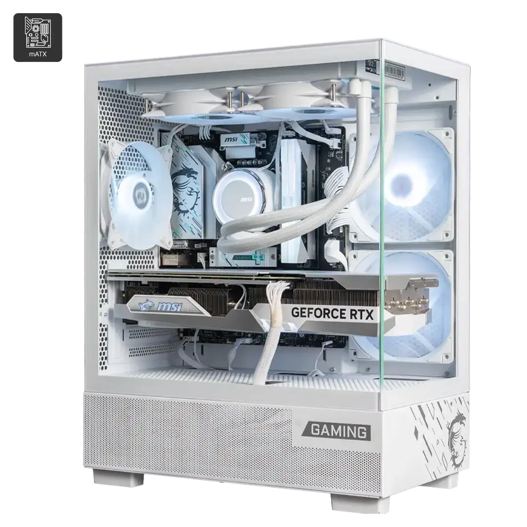MSI-MAG-PANO-M110L-PZ-2 MSI PAG PANO M110L Case PC Gaming - White - الصورة 1