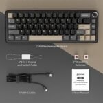 ⁦Attack Shark X66 Wireless + Bleutooth RGB Gaming Keyboard (Starry Black)⁩ - الصورة ⁦2⁩