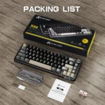 ⁦Attack Shark X66 Wireless + Bleutooth RGB Gaming Keyboard (Starry Black)⁩ - الصورة ⁦3⁩