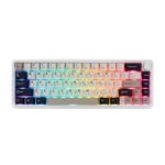 ⁦Attack Shark X66 Wireless + Bleutooth RGB Gaming Keyboard (Cheese White)⁩ - الصورة ⁦2⁩