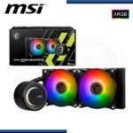 MSI MAG CORELIQUID E240 AIO CPU Liquid Cooler - Enlarged Copper Cold Plate, ARGB Blockhead & FDB Fans, Dual-Chamber Water Block, Split-Flow Radiator, Mystic Light Supported - AMD & Intel Compatible