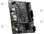 ⁦MSI PRO B760M-E DDR4 ProSeries LGA 1700, DDR4, PCIe 4.0, M.2, Gigabit LAN, USB 3.2 Gen2, mATX Motherboard⁩ - الصورة ⁦3⁩