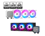 ⁦MSI MAG Coreliquid A13 360 - AIO ARGB CPU Liquid Cooler - 360mm Radiator - LGA 1700/1851 / AM5/AM4 Compatible - Triple 120mm ARGB PWM Fans, Black⁩ - الصورة ⁦3⁩