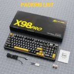 ⁦ATTACK SHARK X98PRO Wireless Mechanical Keyboard - Star Black⁩ - الصورة ⁦3⁩