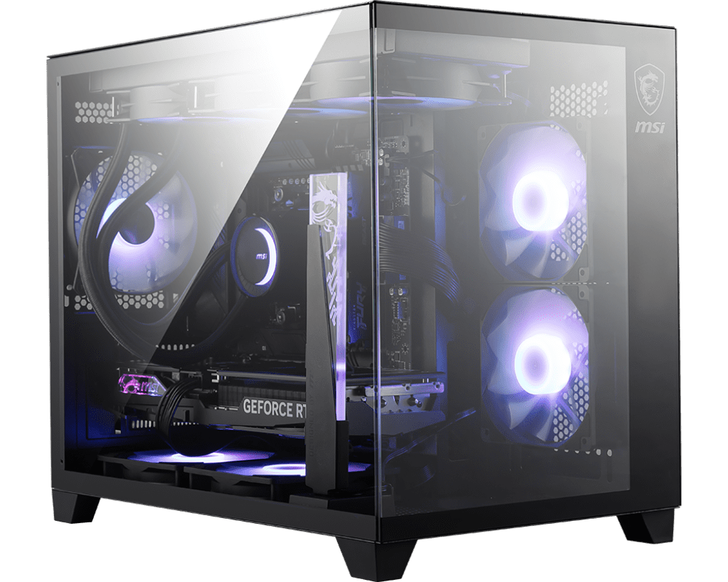 rbtech_msi_pag_pano_m100l_black MSI PAG PANO M100L M-ATX Gaming Case – Black - الصورة 1