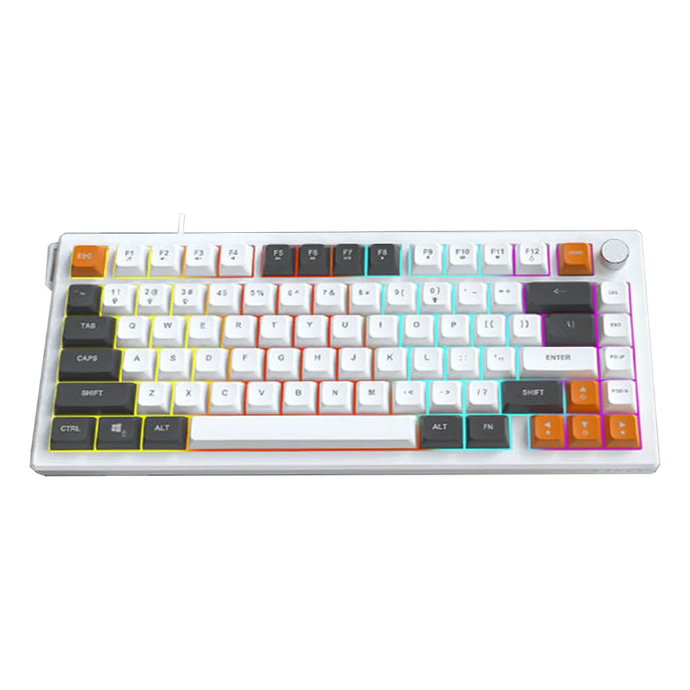 xfghmdh_1000x.jpg Ajazz AF82 White Light 82 Keys Wired Membrane Keyboard (Light Grey/White/Orange) - الصورة 1